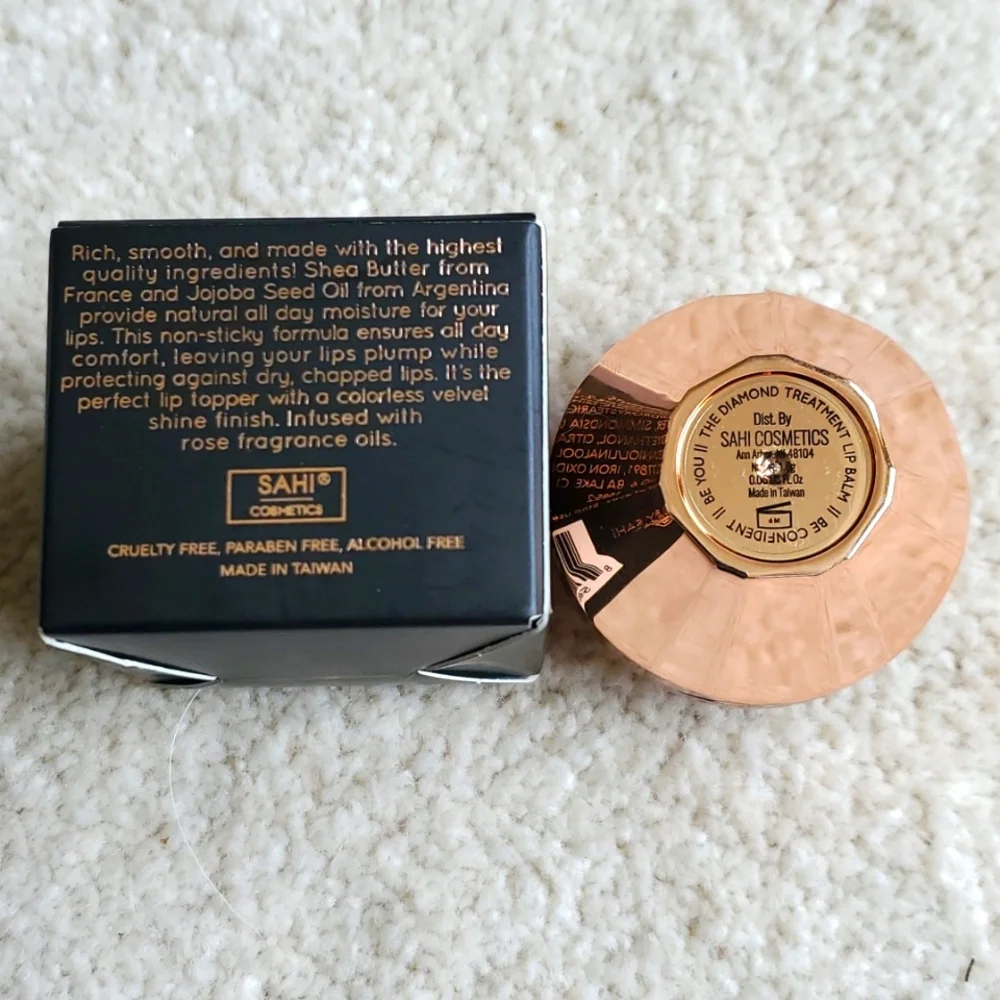 The Diamond Treatment Lip Balm by Sahi Cosmetics NEW Shea Butter Jojoba Seed Oil
